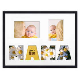 Ramka MAMA 30x40 cm w kolorze czarnym z białym passe partout