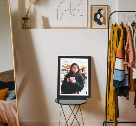 Rama Drewniana RAMKA NA ZDJĘCIA 5szt 40x50 CZARNA