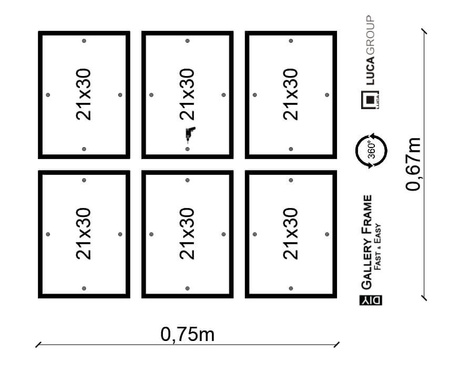 Zestaw ramek PINIA 00 GF0020 - galeria ramek na 6 zdjęć