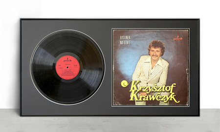 Ramka na płytę winylową z okładką o rozmiarze 41x75 cm