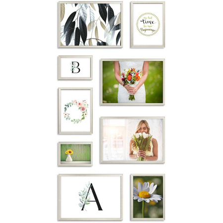 Zestaw srebrnych ramek galeria S GF0004