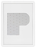 Ramka na zdjęcia LITERKA "P" 21x30 cm biała z białym passe partout