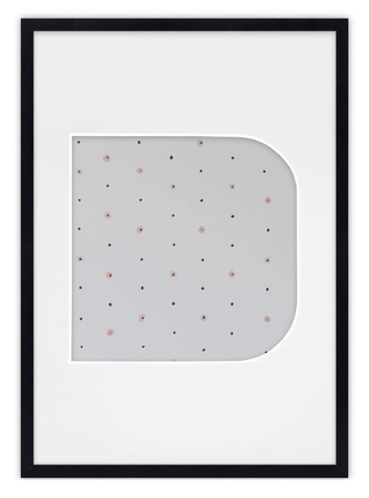 Ramka na zdjęcia LITERKA "D" 21x30 cm czarna z białym passe partout