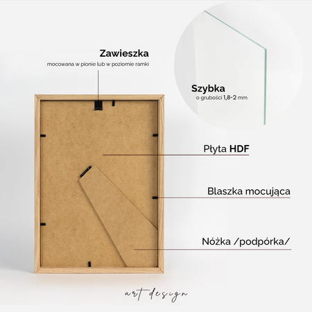 Pakiet 3 szt. ramki z drewna dębowego OAK 21x29,7 cm