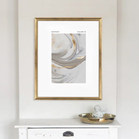 Ramka drewniana złota na zdjęcia DRL N Z 40x50 cm