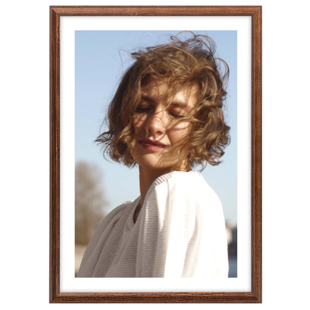 Brązowa ramka drewniana DRWA 4 21x30 cm