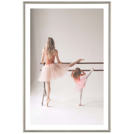 Srebrna ramka aluminiowa QAL 40x60 cm