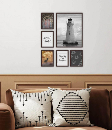 Zestaw brązowych ramek galeria Pinia 4 GF0002