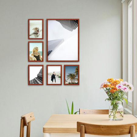 Zestaw brązowych ramek galeria PRESTO 5 GF0002