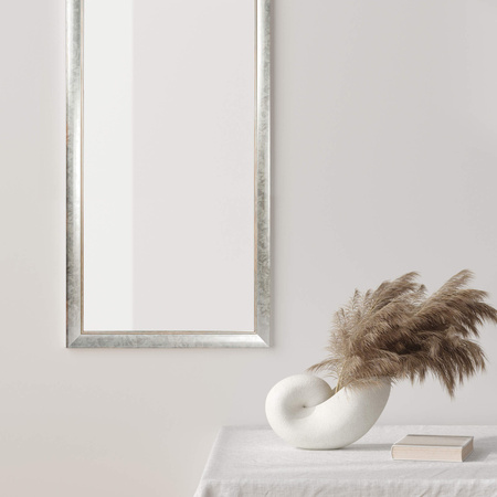 Lustro z fazą w srebrnej ramie wiszące LUCA LU-2347