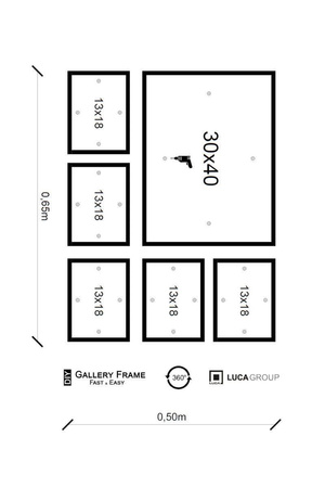 Zestaw brązowych ramek galeria Pinia 3 GF0002