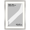 Srebrna ramka na zdjęcia HEN PASS S 50x70 cm z passe partout (40x60 cm)