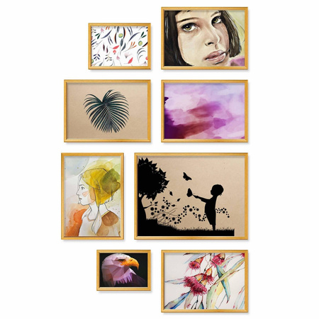 Zestaw złotych ramek galeria Z GF0009