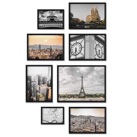 Zestaw czarnych ramek - galeria HIT 02 GF0009 - CORNER