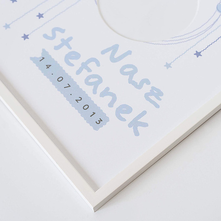 Personalizowana Ramka dla Dzieci 30x40 cm biała z passe partout