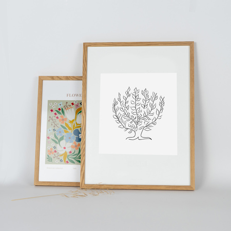 Ramka drewniana kolor dąb PINIA 00 30x40 cm