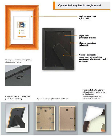 Ramka drewniana na zdjęcia DRI S 10 18x24 cm