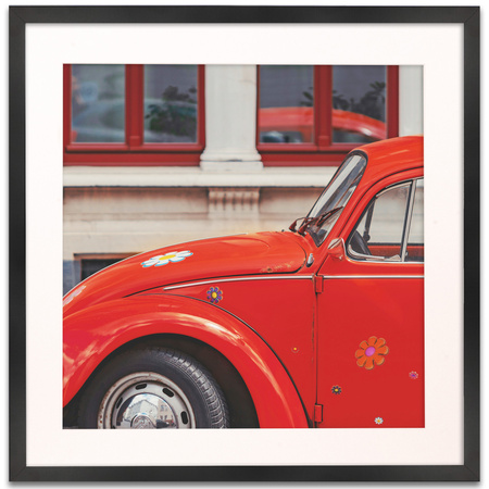 Czarna ramka na zdjęcia HEN PASS 2 50x50 cm z passe partout 50x50 (40x40)