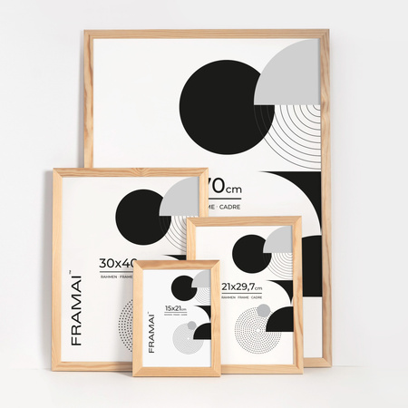 Ramka z drewna surowego na zdjęcia RAW 50x70 cm