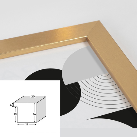 Złota ramka na zdjęcia HEN Z 40x60 cm