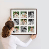 Foto Galeria 40x40 cm brązowa Ramka na 9 zdjęć 10x10 cm z Passe Partout