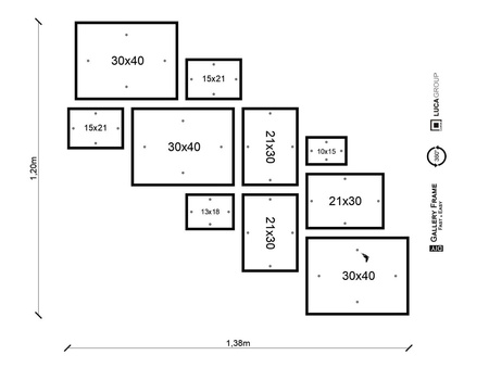Zestaw ramek PINIA 1 GF0033 L - galeria ramek na 10 zdjęć