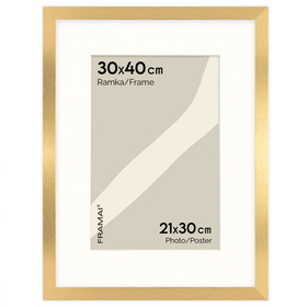 Złota ramka na zdjęcia HEN PASS Z 30x40 cm z passe partout (21x30 cm)