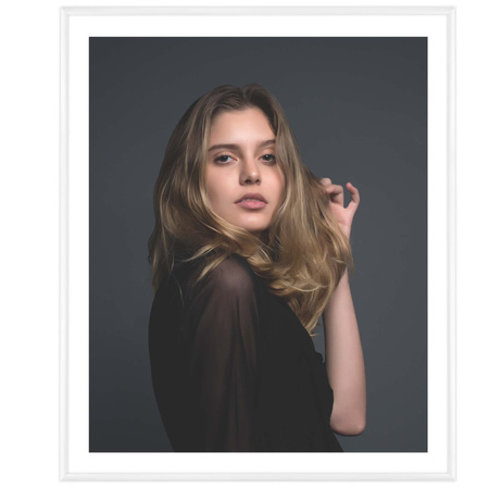 Biała ramka aluminiowa QAL 50x60 cm