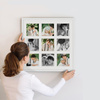 Foto Galeria 40x40 cm biała Ramka na 9 zdjęć 10x10 cm z Passe Partout