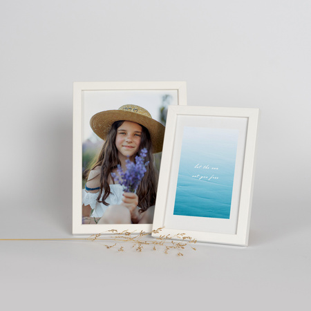 Biała ramka drewniana PINIA 1 30x40 cm