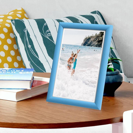 Niebieska ramka drewniana na zdjęcia EKO 15 25x38 cm