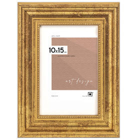 Ramka drewniana złota na zdjęcia DRZG M Z 10x15 cm