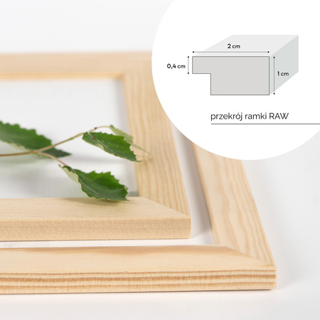 Pakiet 3 szt. ramek z drewna surowego RAW 15x21 cm