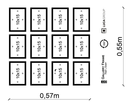 Zestaw ramek PINIA 00 GF0026 - galeria ramek na 12 zdjęć