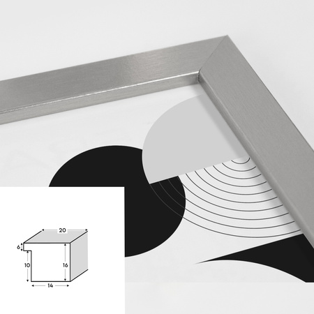 Srebrna ramka na zdjęcia HEN S 40x40 cm