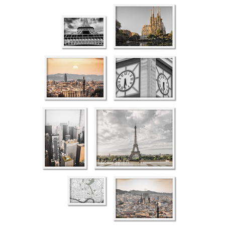 Zestaw białych ramek - galeria HIT 01 GF0009 - CORNER