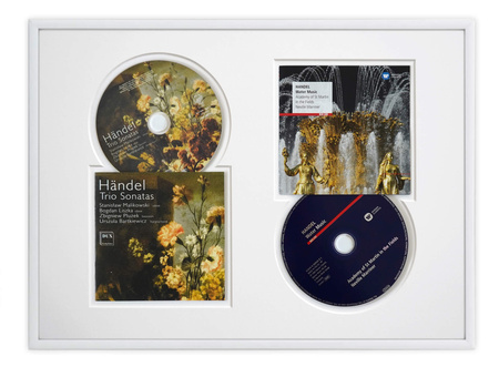 Biała ramka na 2 płyty CD - 30x40 cm