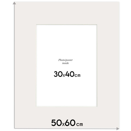 Pakiet 5 szt. Passe Partout 50x60 (30x40) BIAŁY IVORY