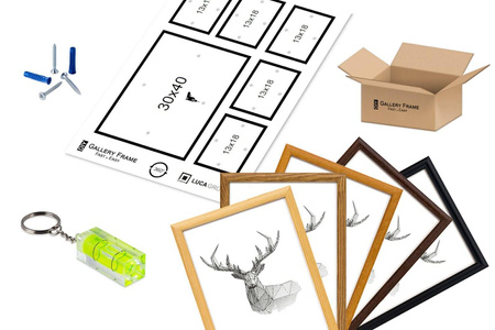 Zestaw czarnych ramek galeria HIT 02 GF0008