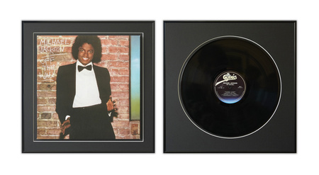 Czarna ramka na okładkę płyty winylowej o rozmiarze 40x40 cm