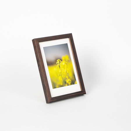 Pakiet 5 szt. ciemnobrązowych ramek drewnianych na zdjęcia PINIA 4 10x15 cm
