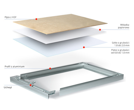 Czarna ramka na płytę winylową 42x68 cm