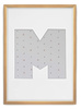Ramka na zdjęcia LITERKA "M" 21x30 cm jasne drewno z białym passe partout