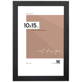 Czarna ramka drewniana PINIA 2 10x15 cm