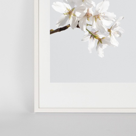 Biała ramka drewniana PINIA 1 30x40 cm