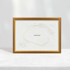 Złota ramka drewniana na zdjęcia DRWA FZ 15x21 cm