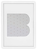 Ramka na zdjęcia LITERKA "B" 21x30 cm biała z białym passe partout