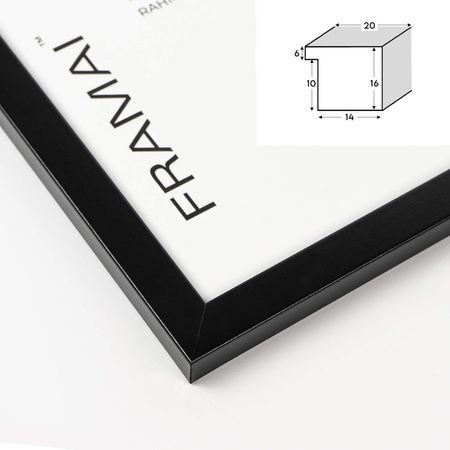 Czarna ramka na zdjęcia HEN 2 40x60 cm