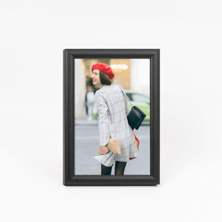 Czarna ramka drewniana na zdjęcia EKO 2 10x15 cm