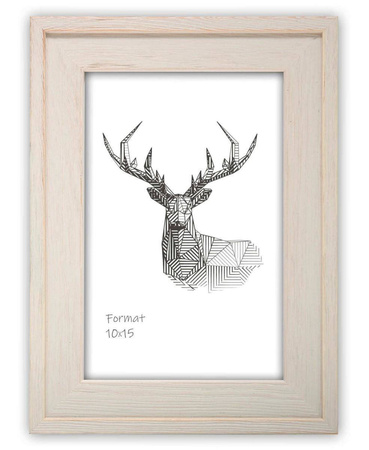 Ramka drewniana na zdjęcia DRL M 04S 10x15 cm